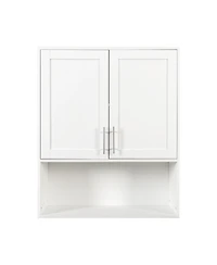 Casainc Wall Mount Bathroom Mirror Cabinet with Dual Doors and Tissue Slot