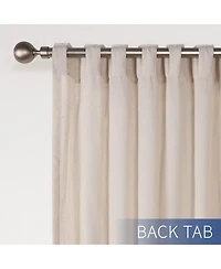 Awesome Home Textured Double Ruffle Rod Pocket Curtains Pair