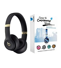 Beats Solo 4 Bluetooth Wireless On-Ear Headphones with MightySkins Protective Skins Bundle - Warm White