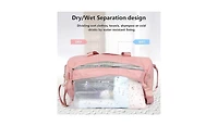 Urtala Duffle Bag For Women, Sports Duffel Bag for Gym with Wet Pocket & Shoe Compartment, Overnight Weekender Travel Bag