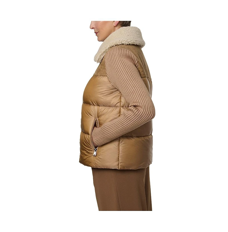 Bernardo Faux Shearling Puffer Combo Jacket