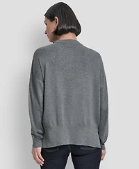 Dkny Women's Sparkle Hotfix Long Sleeve Sweater