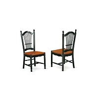 East West Furniture Dining Room Set Black & Cherry