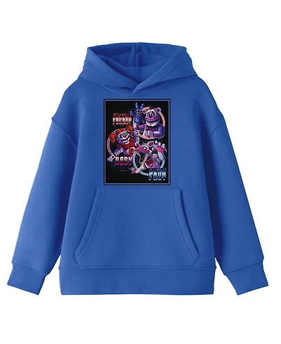 Five Nights at Freddy's Bioworld Fun Time Characters Youth Royal Blue Hoodie-xl