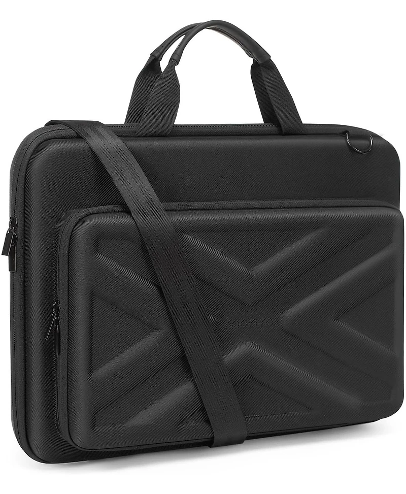 Mosiso Black Hard Shell Laptop Case - 15-15.6 Inch Computer Bag, Compatible with MacBook, Hp, Dell, Lenovo, Asus