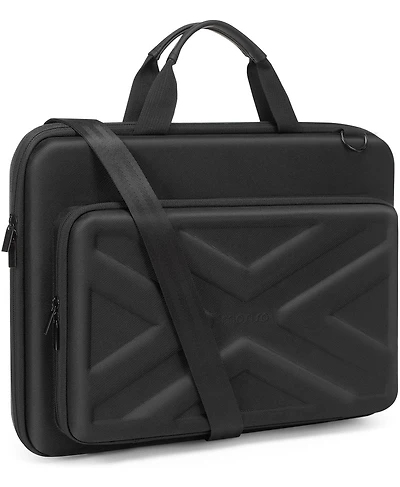 Mosiso Black Hard Shell Laptop Case - 15-15.6 Inch Computer Bag, Compatible with MacBook, Hp, Dell, Lenovo, Asus