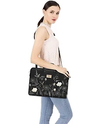 Mosiso Women's Retro Flower Laptop Bag