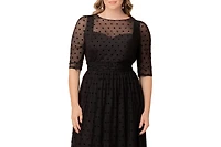 Kiyonna Plus Vita Mesh Cocktail Dress