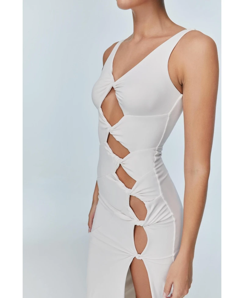 Jendue Us Women's Sara Dress - Elegant Cut-Out Maxi | Event Wear