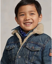 Polo Ralph Lauren Toddler and Little Boys Teddy Fleece–Lined Denim Trucker Jacket
