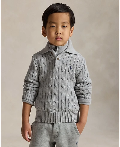Polo Ralph Lauren Toddler and Little Boys Cable-Knit Cotton Sweater
