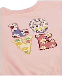 Kids Headquarters Toddler and Little Girls 2-Piece Crew Neck Top Pants Set