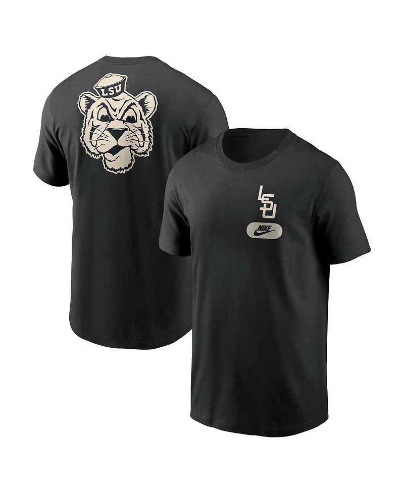 Nike Men's Black Lsu Tigers Fashion 2-Hit T-Shirt
