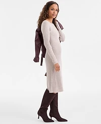 Charter Club Petite Cashmere Rib-Neck Boat-Neck Sweater Dress, Macy's Exclusive