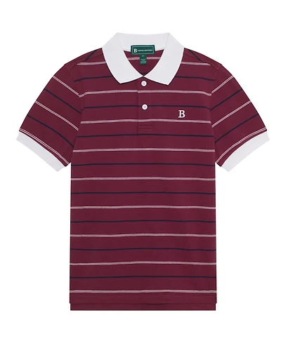 B By Brooks Brothers Big Boys Striped Short Sleeve Polo Shirt