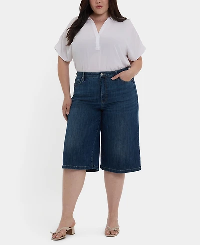 Nydj Plus Amelia Culottes Denim Shorts