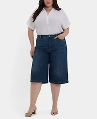 Nydj Plus Amelia Culottes Denim Shorts