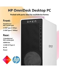 Hp Omen 16L Gaming Tower Desktop Intel Core Ultra 7 265F 8GB Ram Nvidia GeForce Rtx 5060 512GB Ssd Storage Windows 11 Home - Black