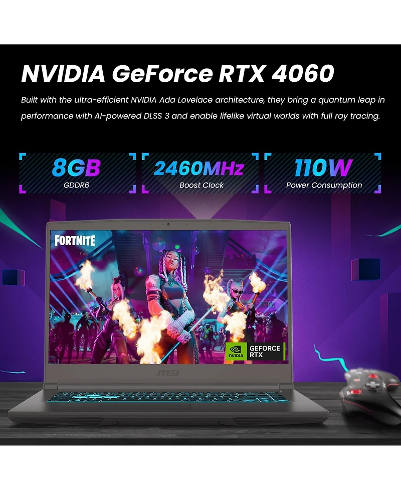 Msi Thin Rtx 4060 Ai Gaming Laptop, 15.6" Fhd 144Hz, Intel i5-13420H, Nvidia GeForce Rtx 4060, Backlit Keyboard, Wi-Fi 6