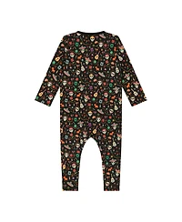 Mixed Up Clothing Baby Kangaroo Pocket Romper - Dia de los Muertos