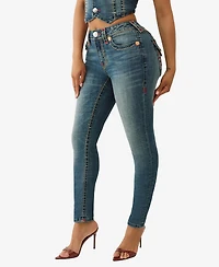 True Religion Women's Jennie Skinny Super T Flap Jeans