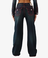 True Religion Women's Bobbi Big T Baggy Carpenter Jeans