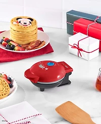 Dash Disney Holiday Mickey Mini Waffle Maker with Mickey Santa plate