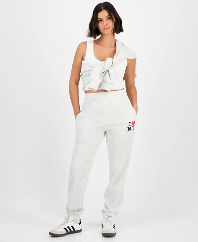 Grayson Threads, The Label Juniors' I Love Ny Fleece Joggers
