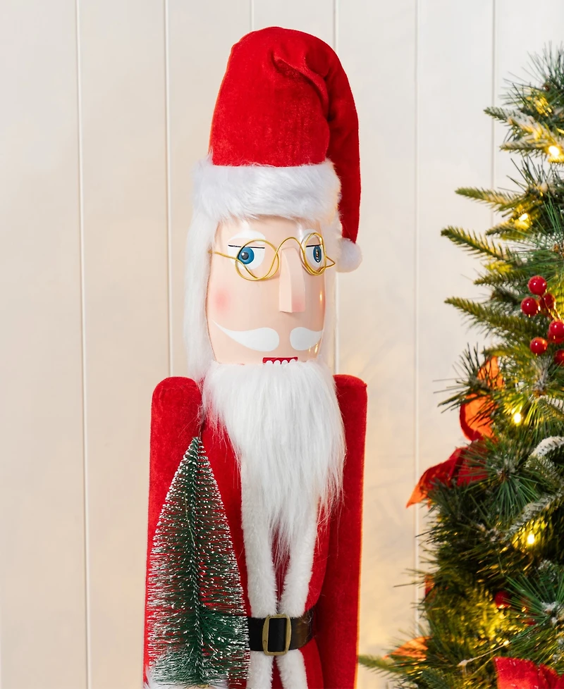 Glitzhome 42" Wooden Christmas Santa Nutcracker