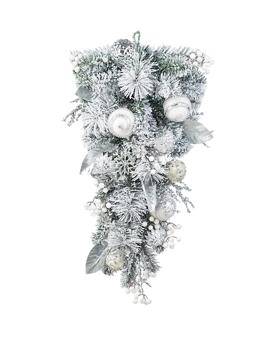 Glitzhome 30" Christmas Ornament and Berry Teardrop