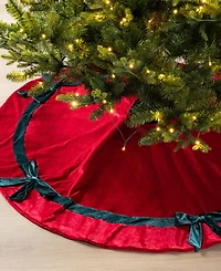 Glitzhome 48" Christmas Tree Skirt with Bows