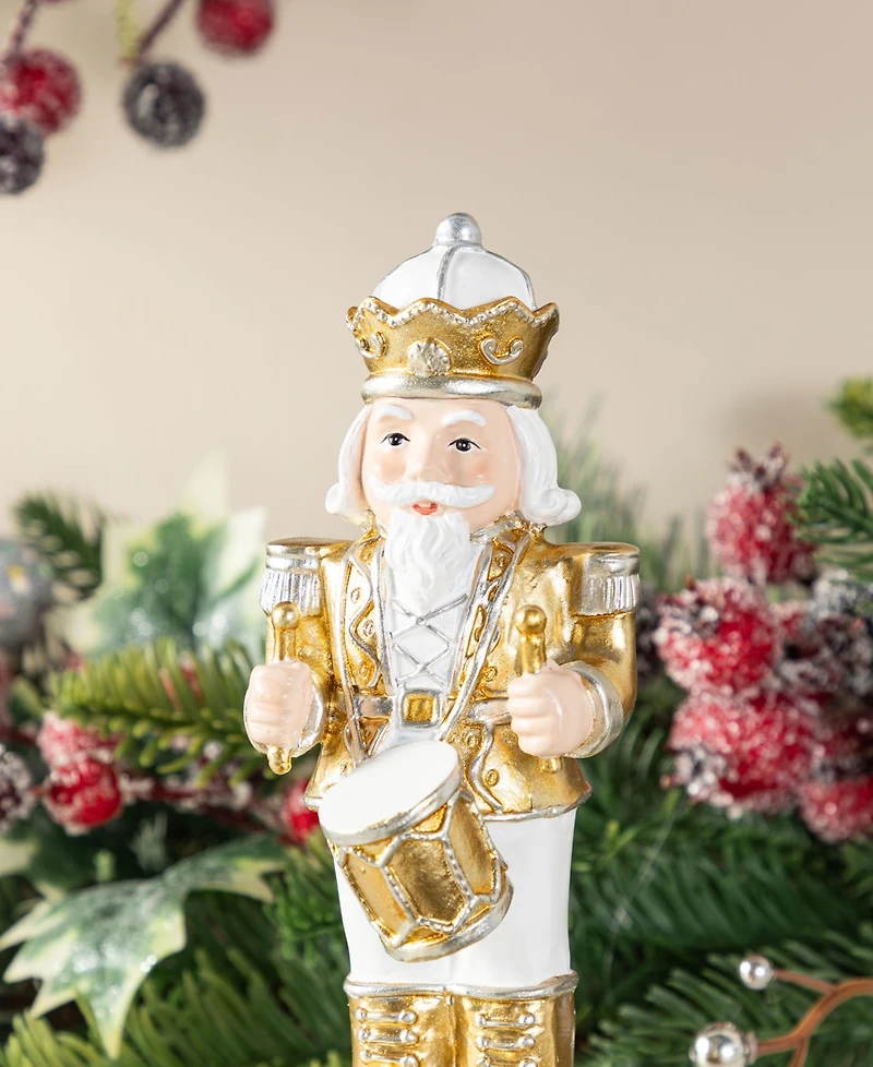 Glitzhome Christmas Resin Nutcracker Stocking Holders, Set of 2