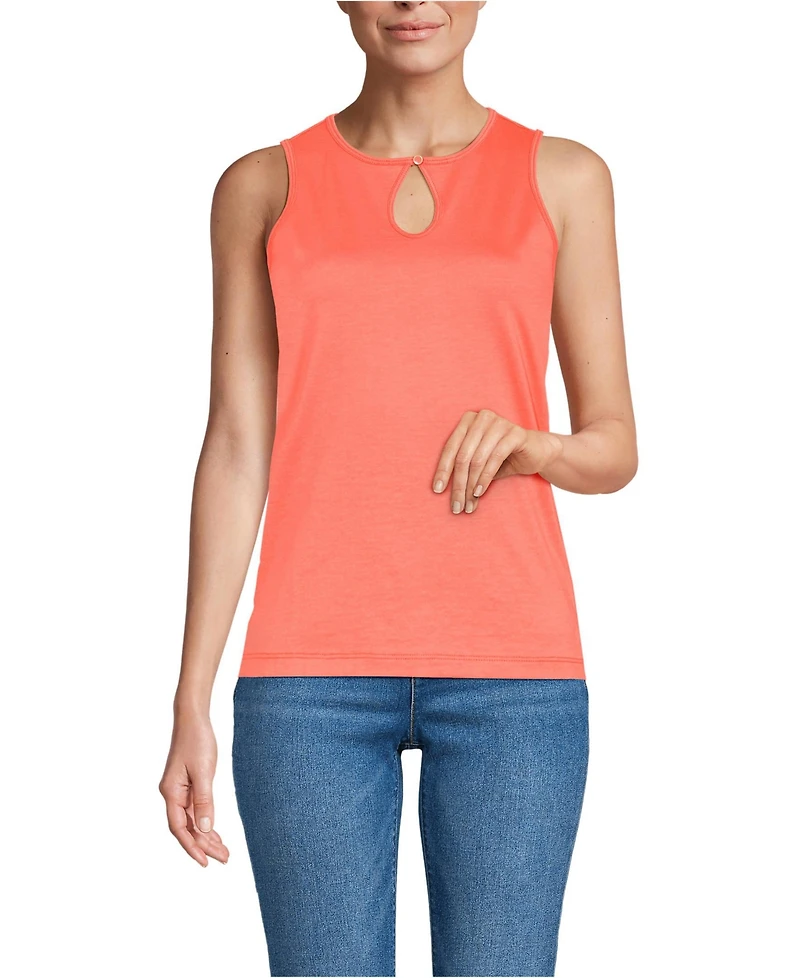 Lands' End Plus Supima Keyhole Tank