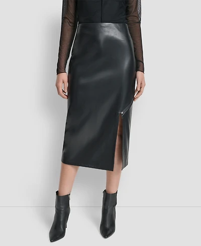 Dkny Women's Side Zip Pencil Midi Skirt