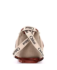 Pre-Owned Chloe Woody Backpack Linen with Leather