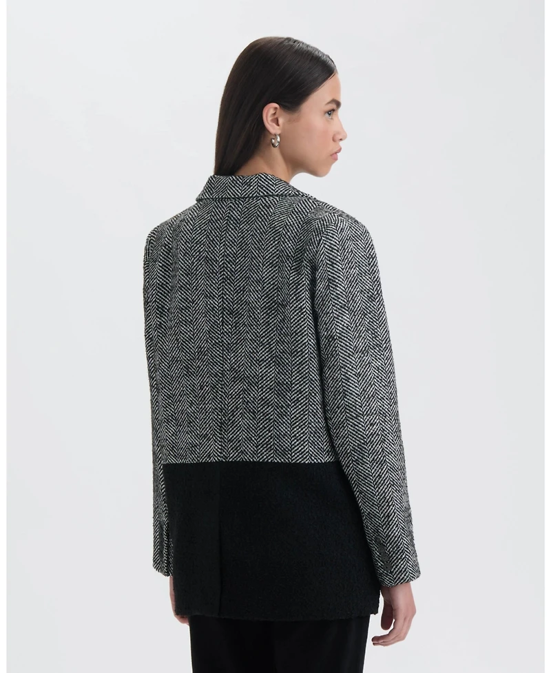 Nvlt Women's Oversized Asymmetric Pannel Blazer