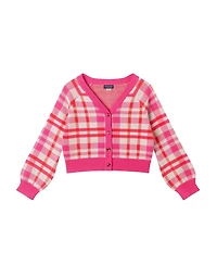 Andy & Evan Child Girls Pink/Orange/Cream Cardigan