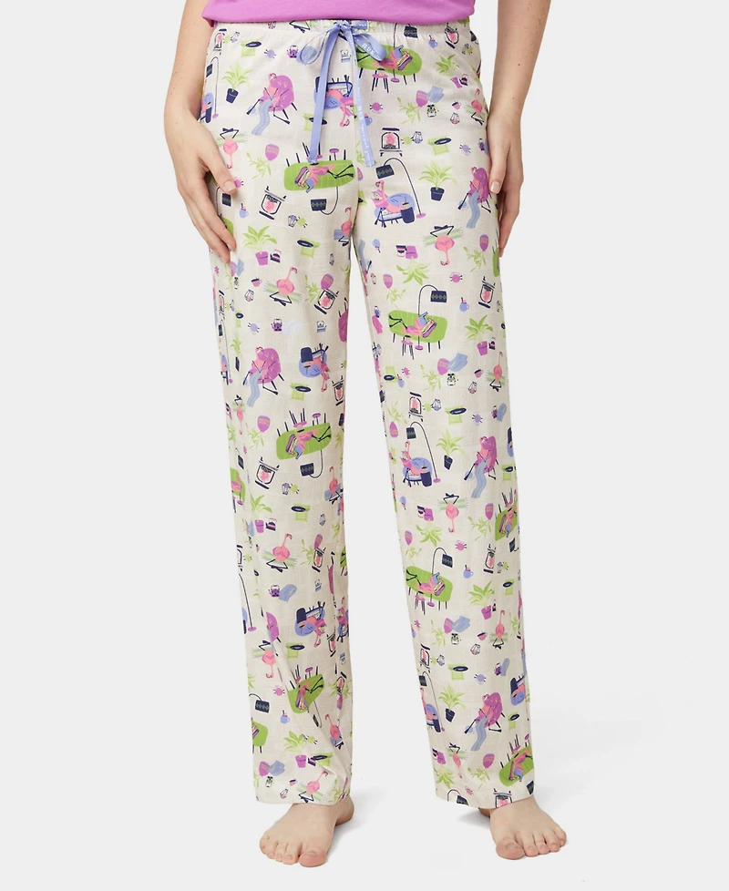 Hue Women's Lounging Flamingos Long Pajama Pants