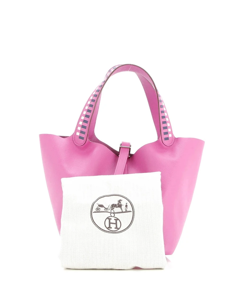 Pre-Owned Hermes Mm Picotin Lock Bag Tressage Epsom