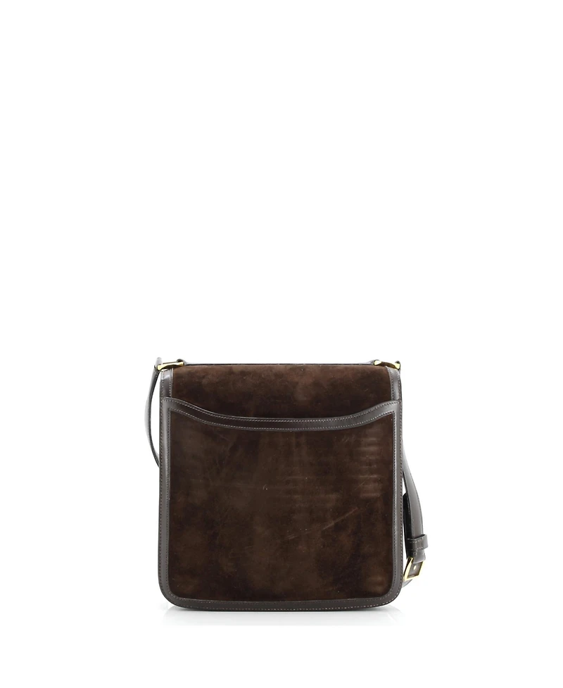 Pre-Owned Hermes 20 02 Shoulder Bag Doblis Suede with Evercalf
