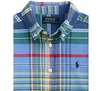 Polo Ralph Lauren Toddler and Little Boys Plaid Brushed Cotton Oxford Shirt