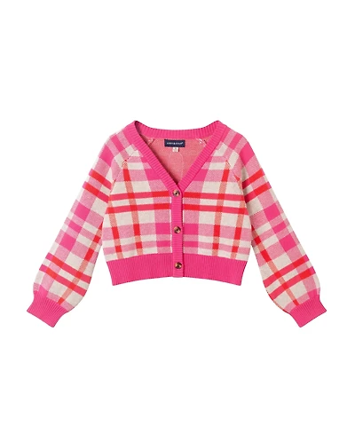 Andy & Evan Toddler/Child Girls Plaid Cardigan