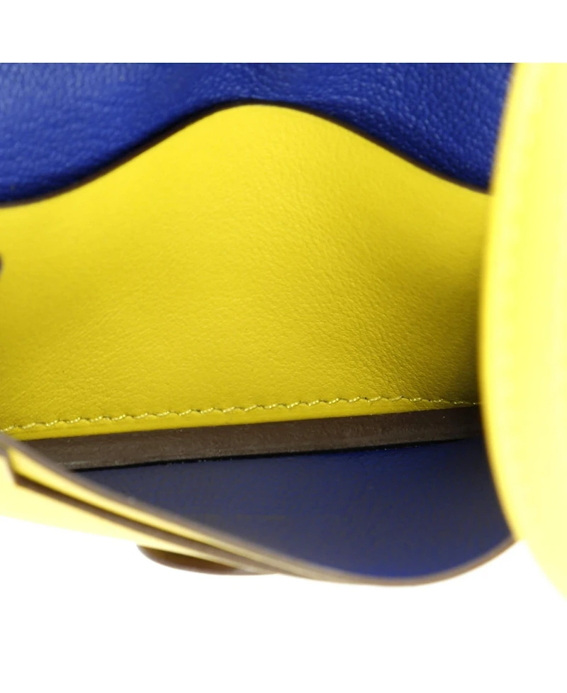Pre-Owned Hermes Chien Card Holder with Strap Swift and Chevre Mysore
