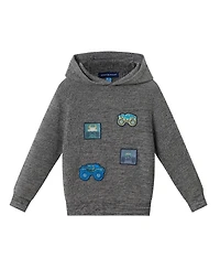 Andy & Evan Toddler/Child Boys Hooded Monster Truck Patches Sweater