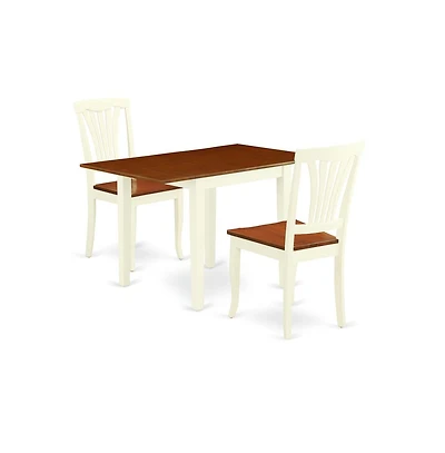 East West Furniture Dining Room Set Buttermilk & Cherry