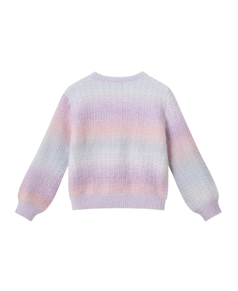Andy & Evan Girls Ombre Eyelash Sweater
