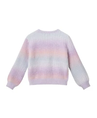 Andy & Evan Girls Ombre Eyelash Sweater