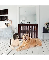 Akiudex Folding Adjustable Free Standing 3-Panel Wood Fence