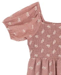 Rare Editions Big Girls Embroidered Linen Maxi Dress
