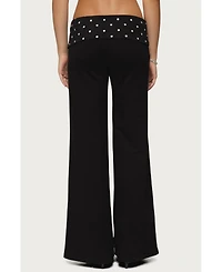 Edikted Women's Reeva Polka Dot Fold Over Pants